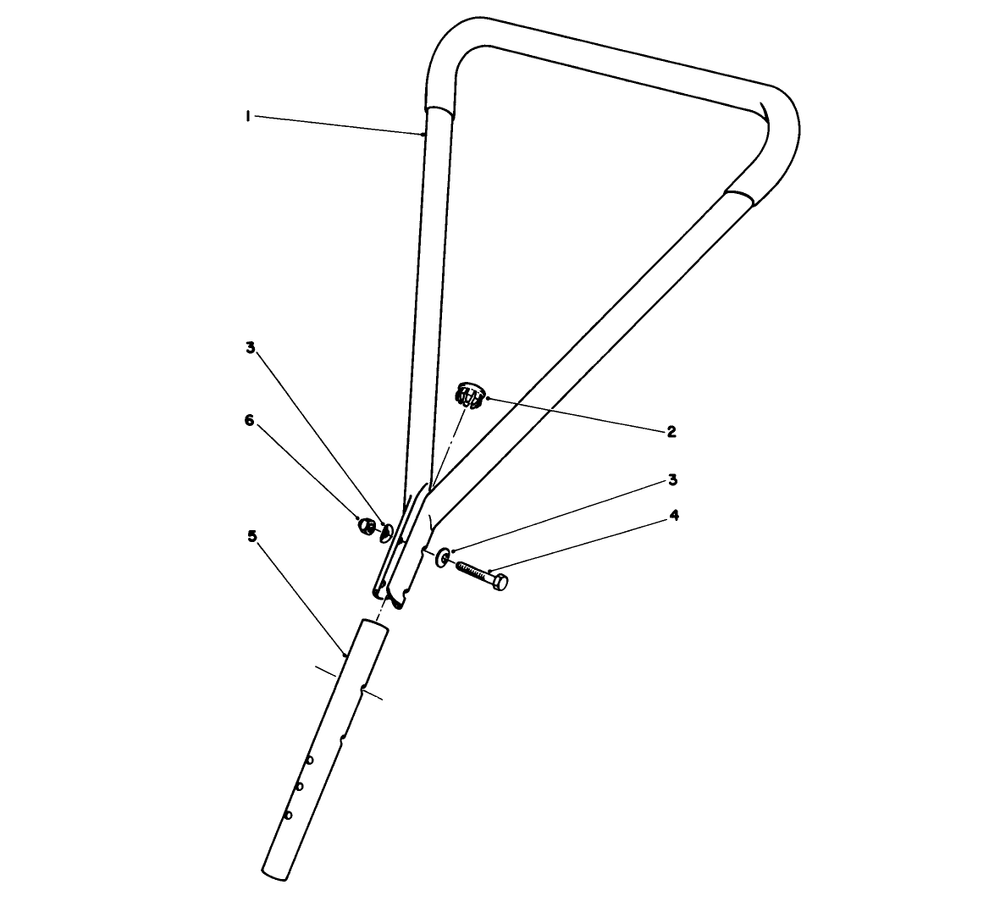 Handle Kit (Gas Power Shovel) Diagram and Parts List for 59164 (5000001 - 5999999)(1985) Lawn Boy Snow Blower